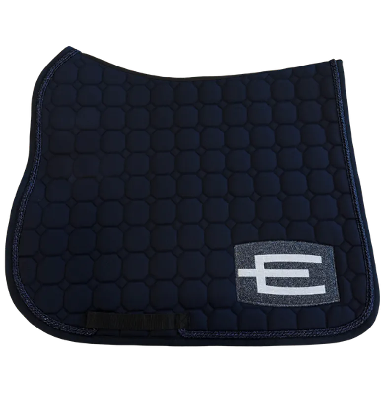 E- Logo Dressur Schabrak Navy/Hvit 