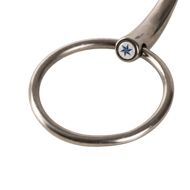 Velari Snaffle Double Jointed Loose Ring Stainless Steel - 14mm