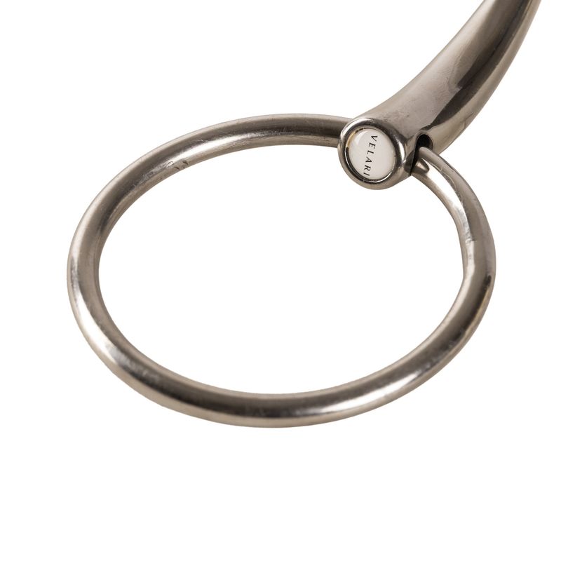 Velari Snaffle Double Jointed Loose Ring Stainless Steel - 14mm