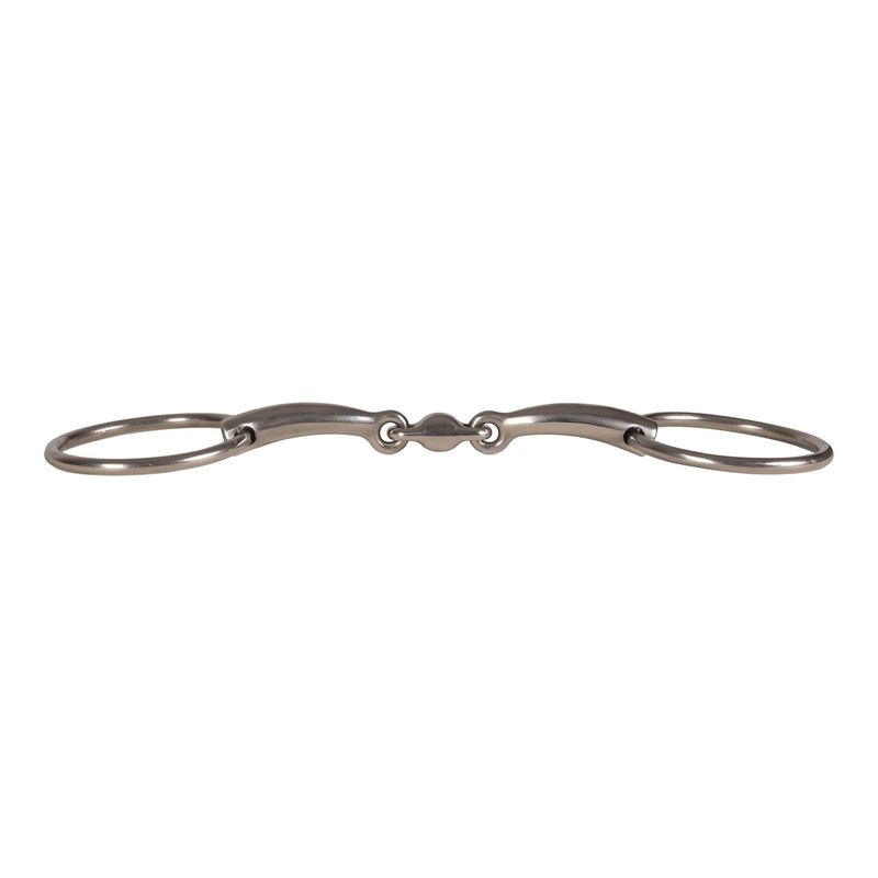 Velari Snaffle Double Jointed Loose Ring Stainless Steel - 14mm
