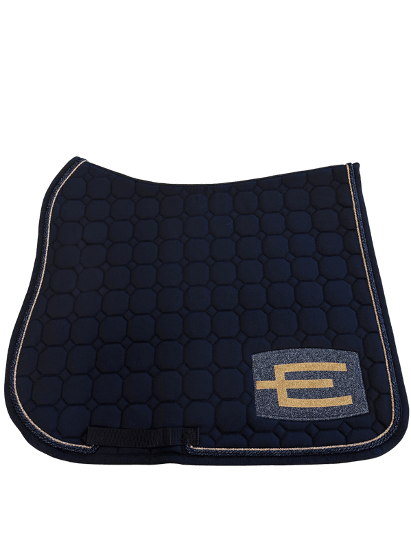 E- Logo Dressur Schabrak Navy/Rosegull 