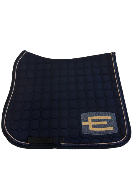Hovedbilde E- Logo Dressur Schabrak Navy/Rosegull 